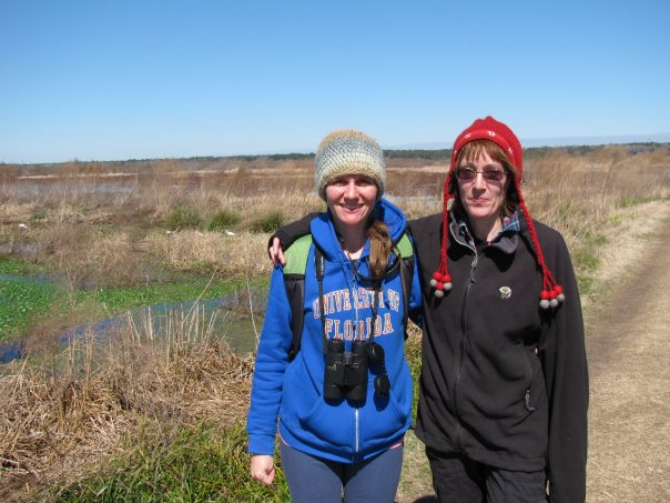 Mom and me and cranes